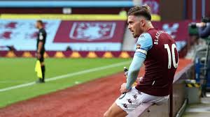 Aston Villa captain Jack Grealish during their 0-0 draw with Sheffield United on 17 June 2020. Image courtesy of 90min.com.
