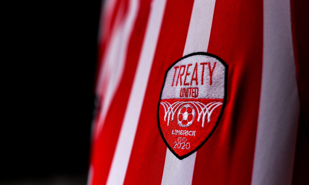 12 March 2020; Treaty United FC crest during the 2020 Women's National League photocall at FAI HQ in Abbotstown, Dublin. Photo by Eóin Noonan/Sportsfile