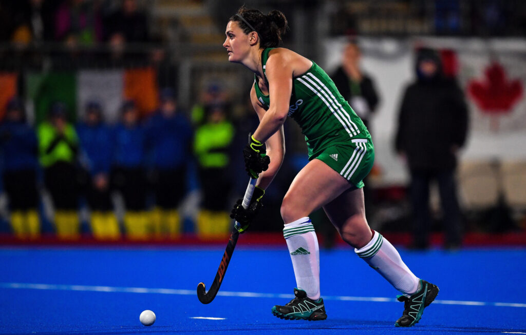 3 November 2019; Roisin Upton of Ireland during the FIH Women's Olympic Qualifier match between Ireland and Canada at Energia Park in Dublin. Photo by Brendan Moran/Sportsfile