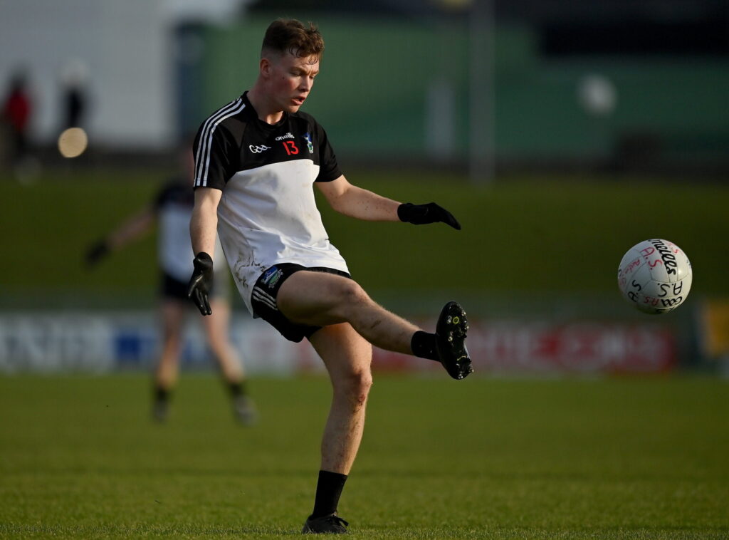 19 December 2021; Bryan Nix of Newcastlewest during the AIB Munster GAA Football Senior Club Football Championship Semi-Final match between Austin Stacks and Newcastle West at Austin Stack Park in Tralee, Kerry. Photo by Brendan Moran/Sportsfile